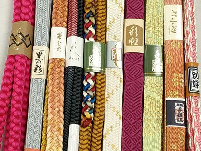 平和屋着物●和装小物　帯締め10本セット　高麗組　唐組　角八つ組　草木染め　礼装用　金糸　逸品　未使用　CABJ3998qe