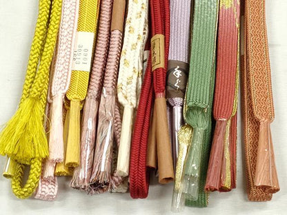 平和屋着物●和装小物　帯締め10本セット　高麗組　冠組　鴨川組　礼装用　金糸　逸品　未使用　CABJ3999qe