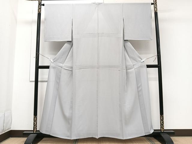 平和屋着物＊夏物　色無地　絽　薄鈍色　正絹　逸品　未使用　CABJ4003xi