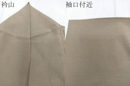 平和屋着物＊夏物　色無地　絽　利休茶色　正絹　逸品　CABJ4004xi