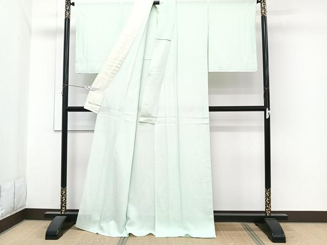 平和屋着物＊夏物　色無地　絽　若芽色　正絹　逸品　未使用　CABJ4005xi