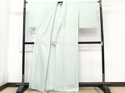 平和屋着物＊夏物　色無地　絽　若芽色　正絹　逸品　CABJ4010xi