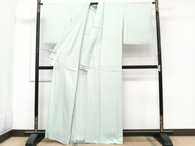 平和屋着物＊夏物　色無地　絽　若芽色　正絹　逸品　CABJ4010xi