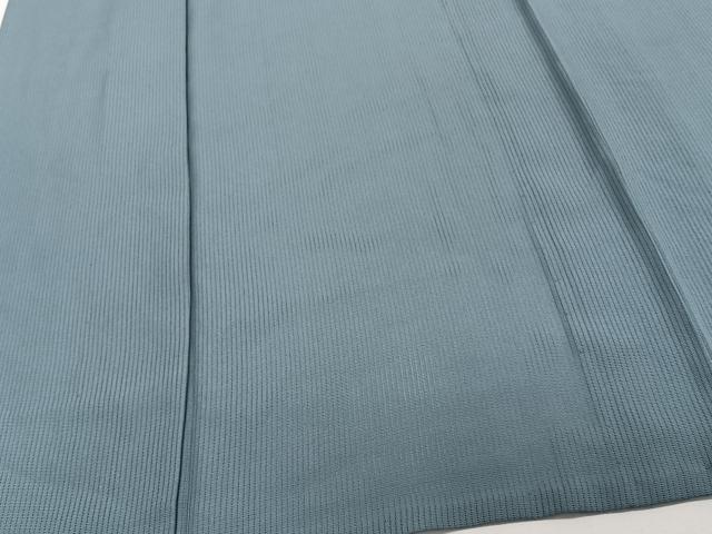 平和屋着物＊夏物　色無地　縦絽　藍鼠色　正絹　逸品　CABJ4017xi