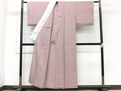 平和屋着物＊夏物　色無地　絽　梅鼠色　正絹　逸品　CABJ4018xi