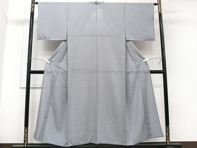 平和屋着物＊夏物　色無地　絽　桔梗鼠色　正絹　逸品　CABJ4019xi
