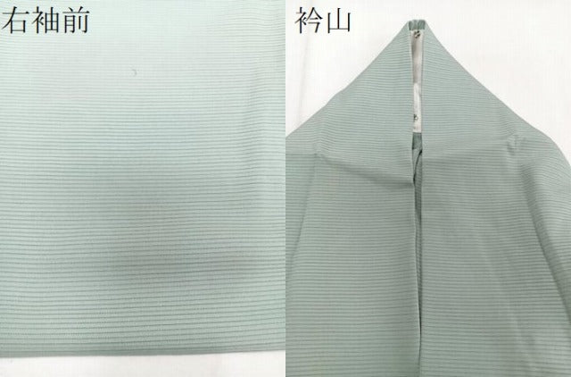 平和屋着物＊夏物　色無地　絽　柳鼠色　正絹　逸品　CABJ4021xi