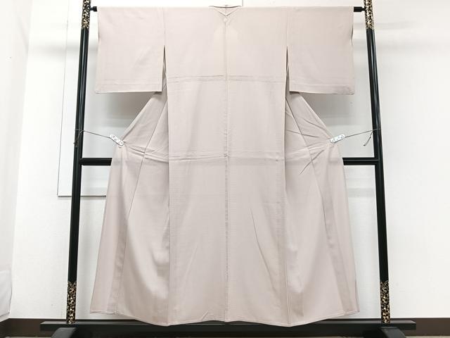 平和屋着物＊夏物　色無地　絽　灰桜色　正絹　逸品　CABJ4025xi