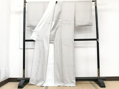 平和屋着物＊夏物　江戸小紋　絽　大小あられ　正絹　逸品　CABJ4029xi