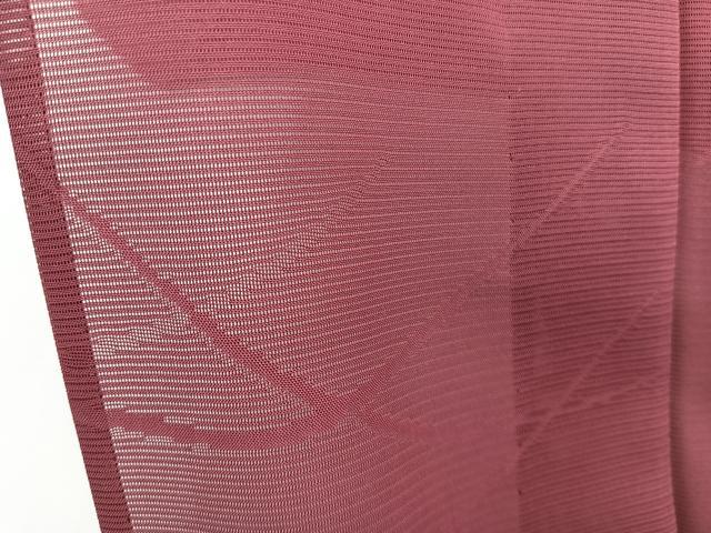 平和屋着物＊夏物　色無地　絽　芝重ね紋紗　蘇芳香色　正絹　逸品　未使用　CABJ4032xi