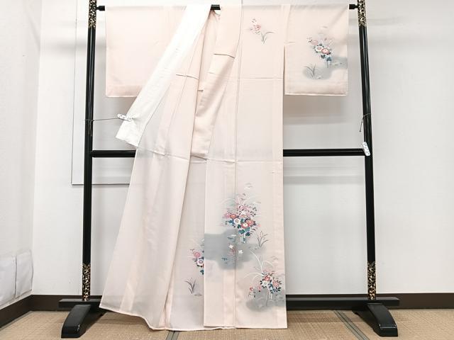 平和屋着物＊夏物　訪問着　絽　友禅　草花文　正絹　逸品　未使用　CABJ4033xi