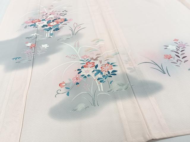 平和屋着物＊夏物　訪問着　絽　友禅　草花文　正絹　逸品　未使用　CABJ4033xi