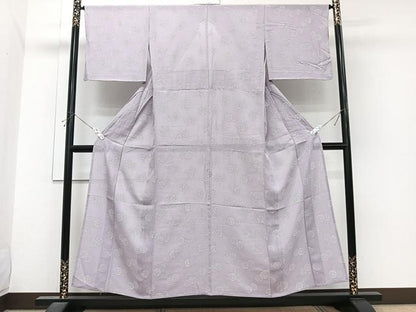 平和屋着物＊夏物　小紋　絽　枝花文　正絹　逸品　CABJ4034xi