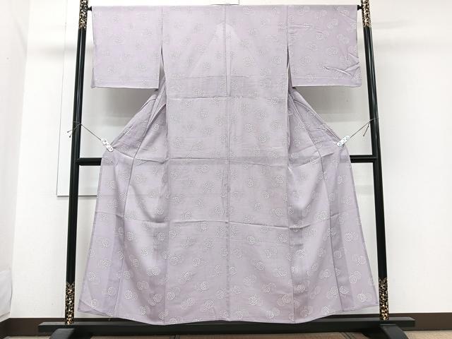 平和屋着物＊夏物　小紋　絽　枝花文　正絹　逸品　CABJ4034xi