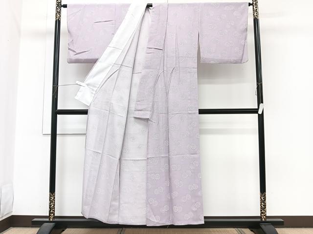 平和屋着物＊夏物　小紋　絽　枝花文　正絹　逸品　CABJ4034xi