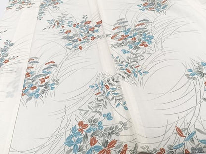 平和屋着物＊夏物　小紋　絽　枝草花　正絹　逸品　CABJ4036xi