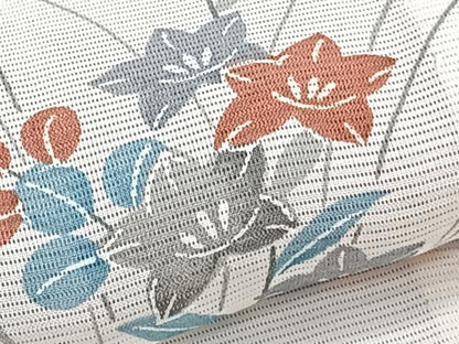 平和屋着物＊夏物　小紋　絽　枝草花　正絹　逸品　CABJ4036xi