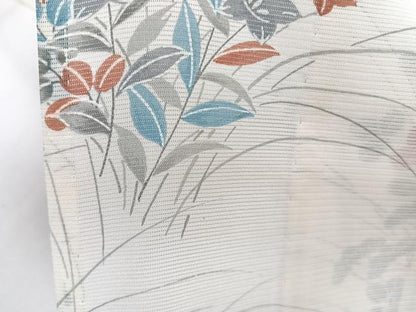 平和屋着物＊夏物　小紋　絽　枝草花　正絹　逸品　CABJ4036xi