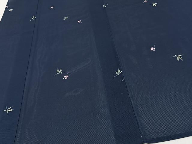 平和屋着物＊夏物　小紋　絽　ろうけつ染め　草花文　正絹　逸品　CABJ4038xi