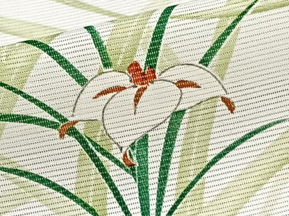 平和屋着物＊夏物　小紋　絽　草花文　正絹　逸品　CABJ4040xi