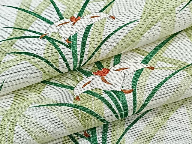 平和屋着物＊夏物　小紋　絽　草花文　正絹　逸品　CABJ4040xi