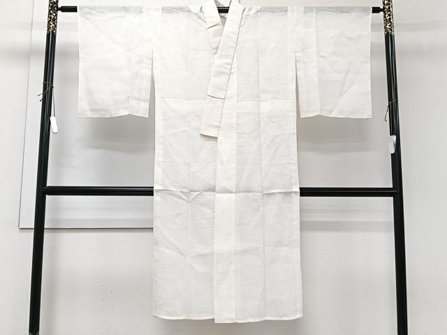 平和屋着物＊夏物　長襦袢　流水草花紋紗　白色　麻　逸品　未使用　CABJ4042xi