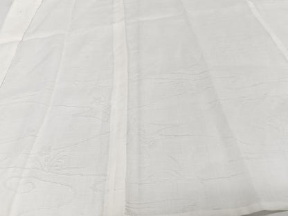 平和屋着物＊夏物　長襦袢　流水草花紋紗　白色　麻　逸品　未使用　CABJ4042xi