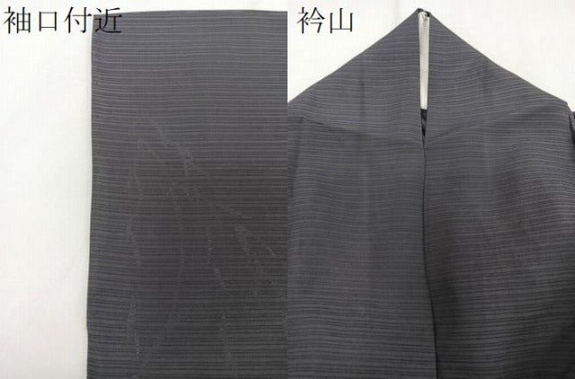 平和屋着物＊夏物　訪問着　変わり絽　柳蔦の葉文　金彩　正絹　逸品　CABJ4043xi