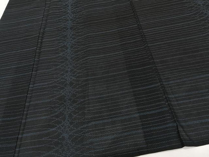 平和屋着物＊夏物　本場大島紬　夏大島　横段文　正絹　逸品　CABJ4045xi