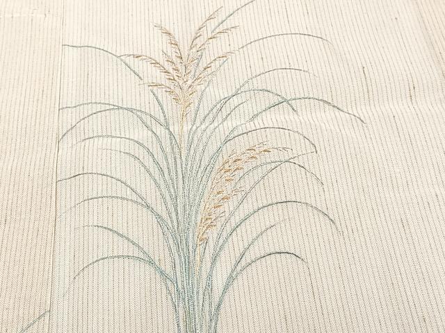 平和屋着物＊夏物　訪問着　紗紬　刺繍　稲穂　高島屋扱い　正絹　逸品　未使用　CABJ4046xi