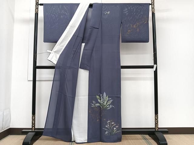 平和屋着物＊夏物　訪問着　絽　草花文　正絹　逸品　CABJ4050xi