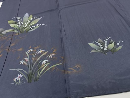 平和屋着物＊夏物　訪問着　絽　草花文　正絹　逸品　CABJ4050xi