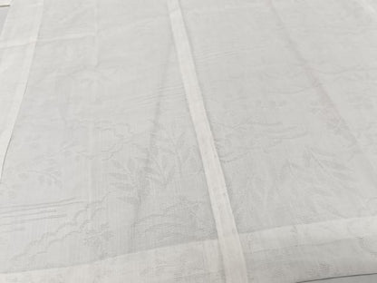 平和屋着物＊夏物　長襦袢　越谷本麻紋紗　白色　反端付き　麻　逸品　未使用　CABJ4052xi