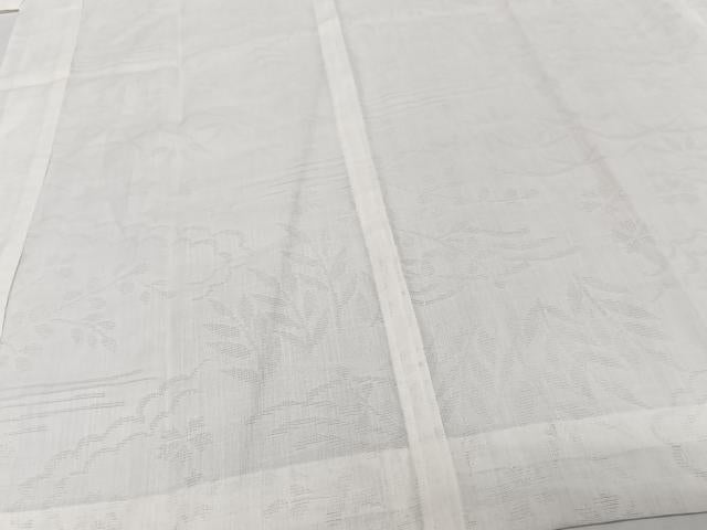 平和屋着物＊夏物　長襦袢　越谷本麻紋紗　白色　反端付き　麻　逸品　未使用　CABJ4052xi