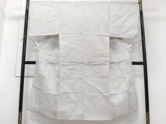 平和屋着物∴夏物　男性　浴衣　小紋　浴衣兼用　井桁文様　綿・麻　逸品　CABJ4053xi
