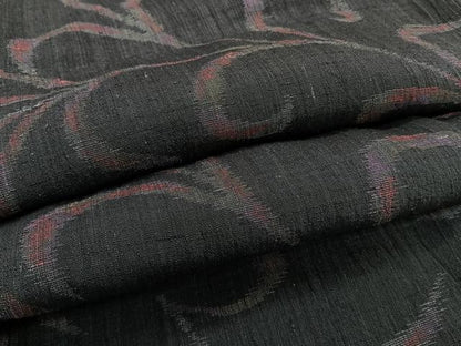 平和屋着物＊夏物　紬　唐草文　正絹　逸品　CABJ4054xi