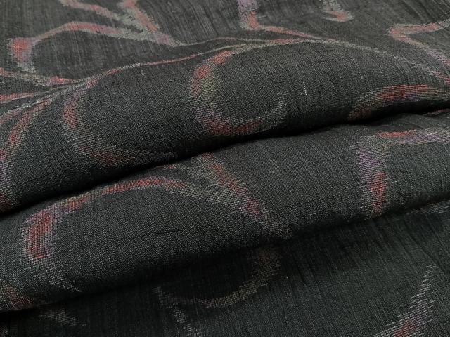 平和屋着物＊夏物　紬　唐草文　正絹　逸品　CABJ4054xi