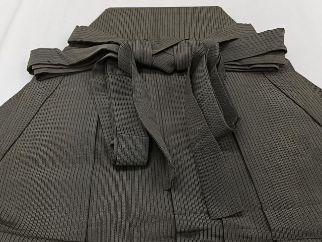 平和屋着物＊夏物　男性　馬乗り袴　縦絽　縞　正絹　逸品　CABJ4055xi