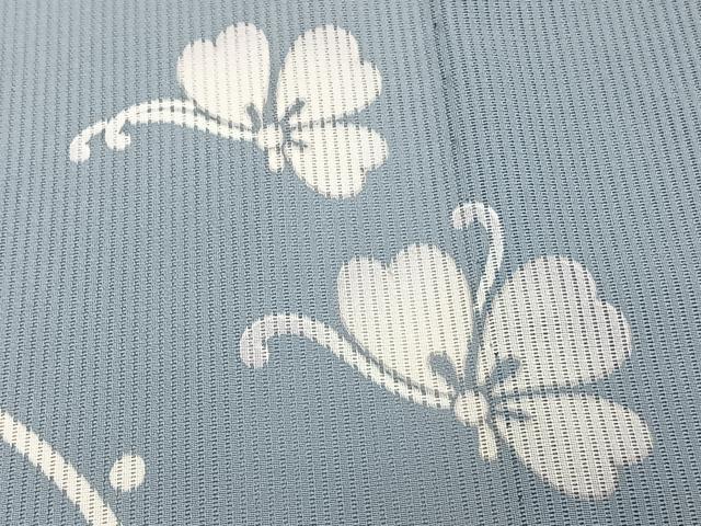 平和屋着物＊夏物　色留訪問着　縦絽　芝花蝶文　洗える着物　CABJ4059xi