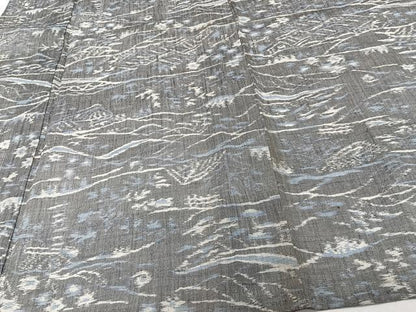 平和屋着物＊夏物　本場小千谷縮　風景文　麻　逸品　CABJ4061xi