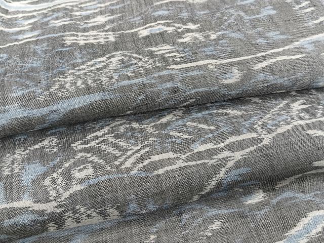 平和屋着物＊夏物　本場小千谷縮　風景文　麻　逸品　CABJ4061xi