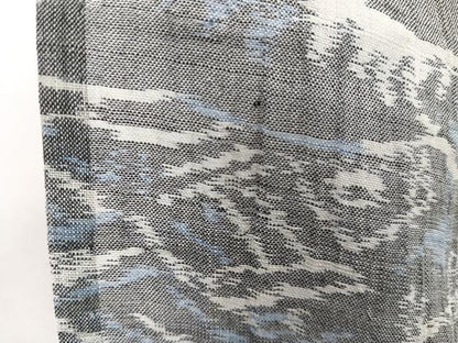 平和屋着物＊夏物　本場小千谷縮　風景文　麻　逸品　CABJ4061xi