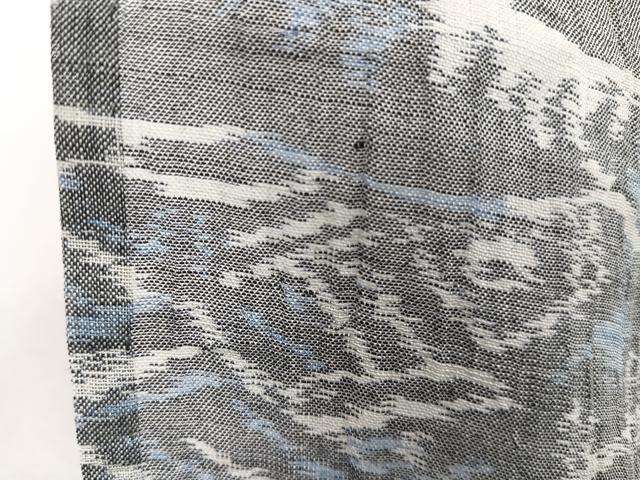 平和屋着物＊夏物　本場小千谷縮　風景文　麻　逸品　CABJ4061xi
