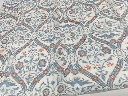 平和屋着物＊夏物　本場小千谷縮　花唐草文　麻　逸品　CABJ4062xi