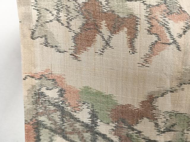 平和屋着物＊夏物　上布　風景文　麻　逸品　CABJ4067xi