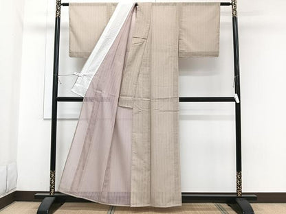 平和屋着物＊夏物　江戸小紋　紗　丸文　洗える着物　CABJ4072xi