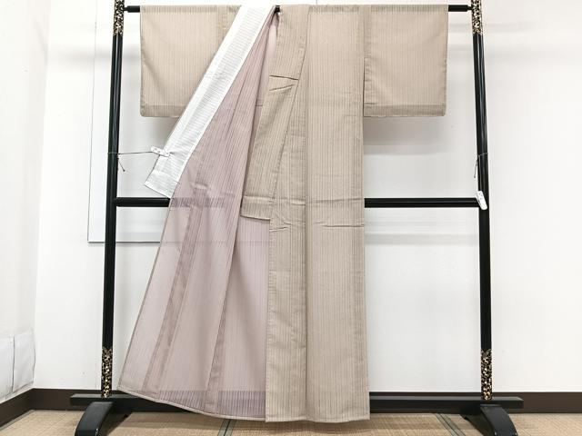 平和屋着物＊夏物　江戸小紋　紗　丸文　洗える着物　CABJ4072xi