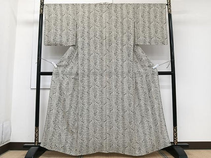 平和屋着物＊夏物　小紋　絽　舞蝶文　正絹　逸品　CABJ4074xi