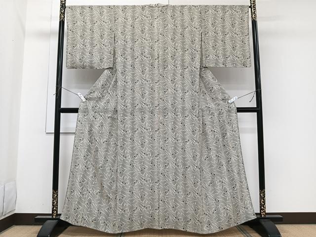 平和屋着物＊夏物　小紋　絽　舞蝶文　正絹　逸品　CABJ4074xi