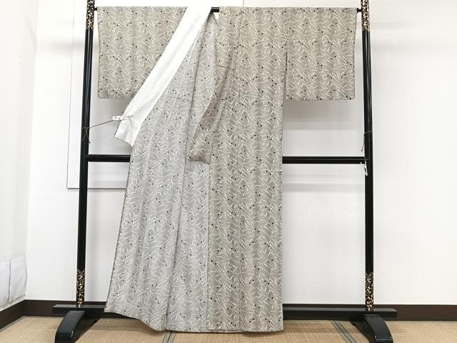 平和屋着物＊夏物　小紋　絽　舞蝶文　正絹　逸品　CABJ4074xi